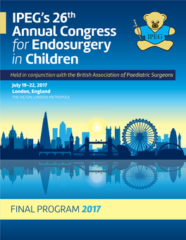 IPEG's 26Th Annual Congress Forendosurgery in Children