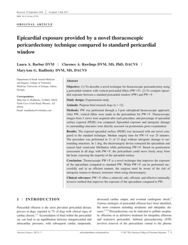 Epicardial Exposure Provided by a Novel Thoracoscopic Pericardectomy Technique Compared to Standard Pericardial Window