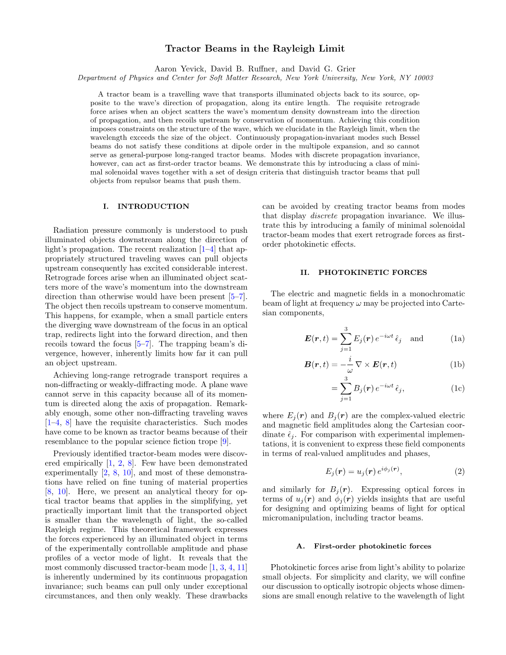 Tractor Beams in the Rayleigh Limit