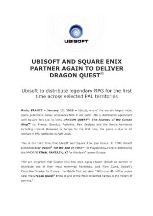 Ubisoft and Square Enix Partner Again to Deliver Dragon Quest®