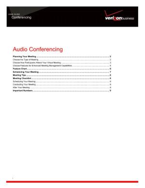 Audio Conferencing User's Guide