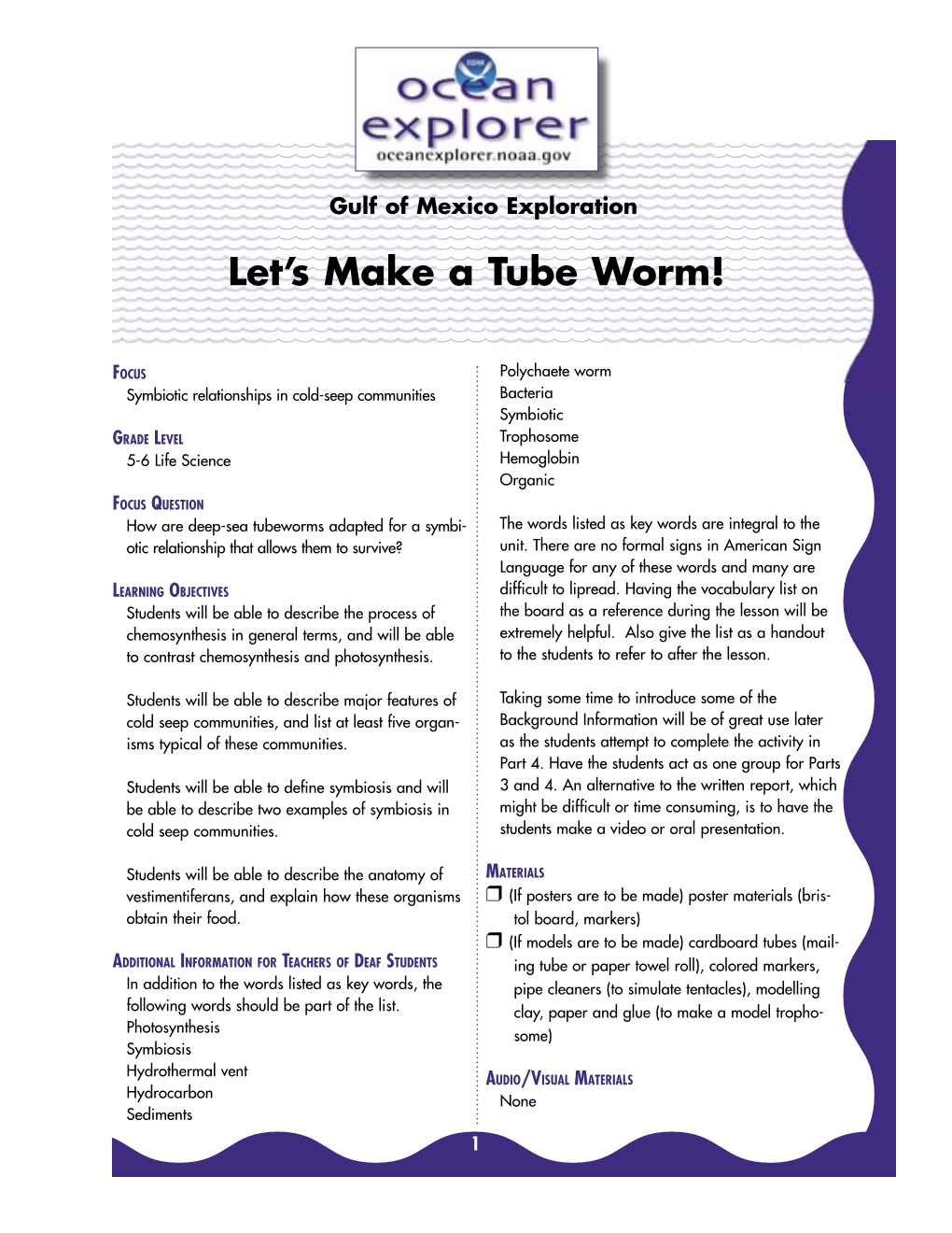Let's Make a Tubeworm!