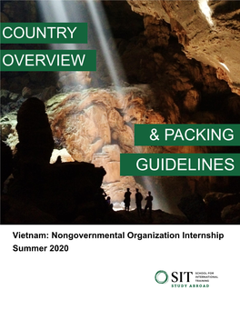 Vietnam: Nongovernmental Organization Internship Summer 2020