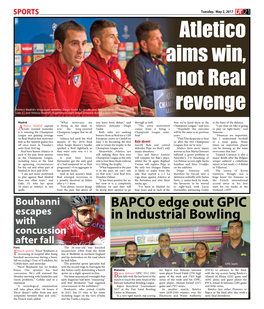 Atletico Aims Win, Not Real Revenge