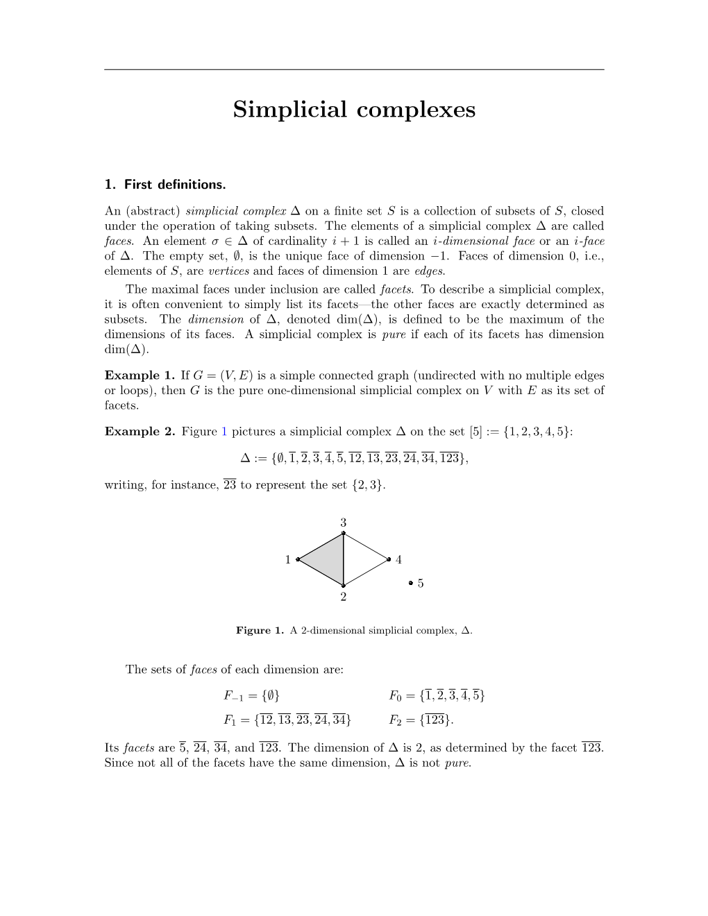 Simplicial Complexes