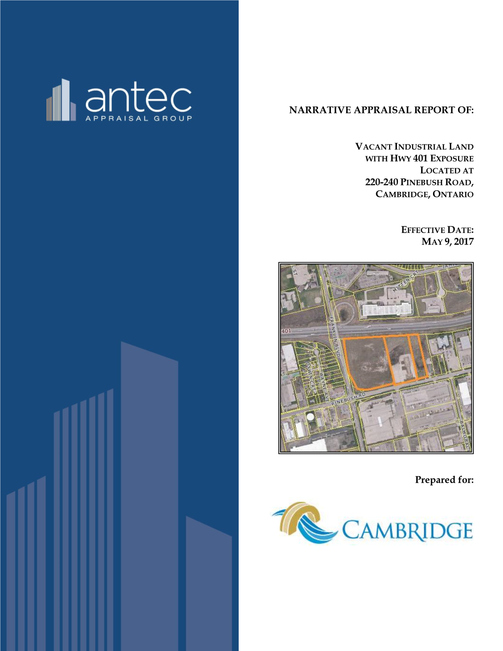 Narrative Appraisal Report Of: Vacant Industrial Land