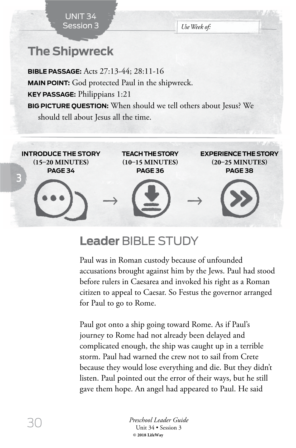 Leader BIBLE STUDY the Shipwreck
