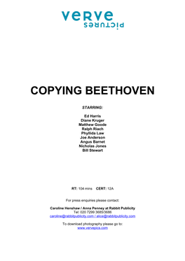 “Copying Beethoven”