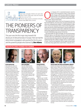 The Pioneers of Transparency