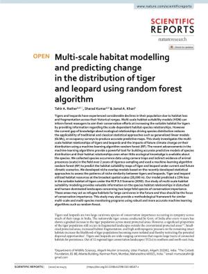 Multi-Scale Habitat Modelling and Predicting Change in the Distribution