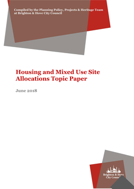 Housing and Mixed Use Site Allocations Topic Paper