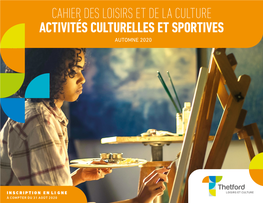 Cahier Des Loisirs Et De La Culture Activités Culturelles Et Sportives Automne 2020