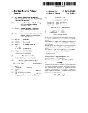 (12) United States Patent (10) Patent N0.: US 8,653,256 B2 Yoo Et A1