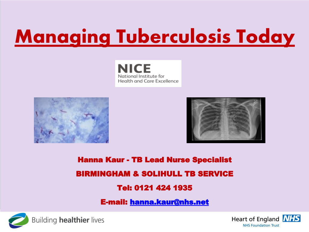 TB Pathway – Case Scenarios