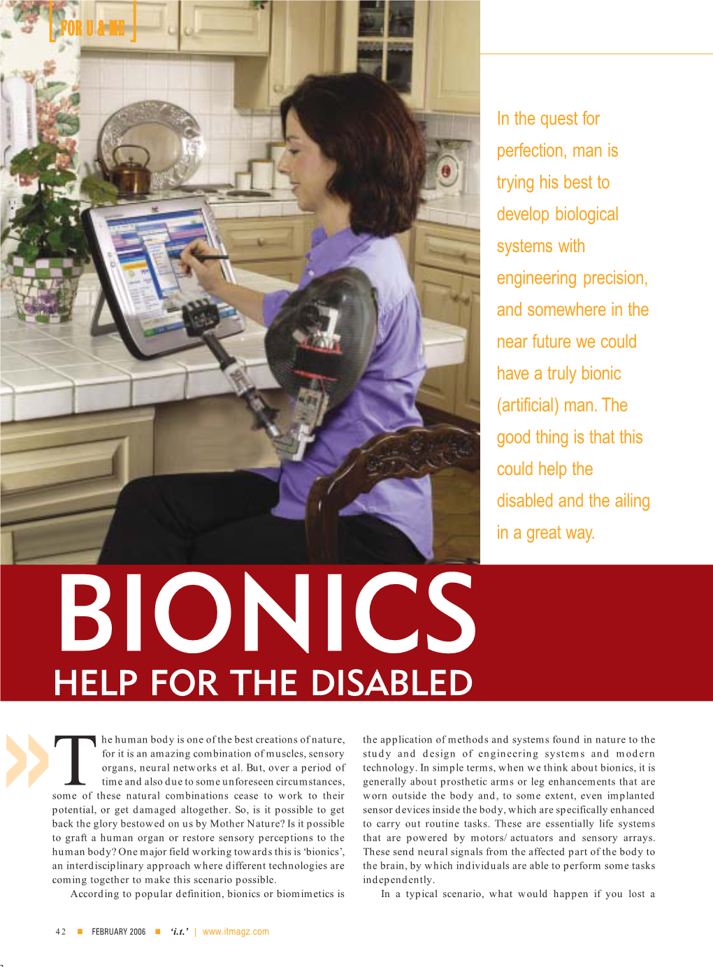 Bionics Help for the Disabled