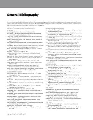 General Bibliography