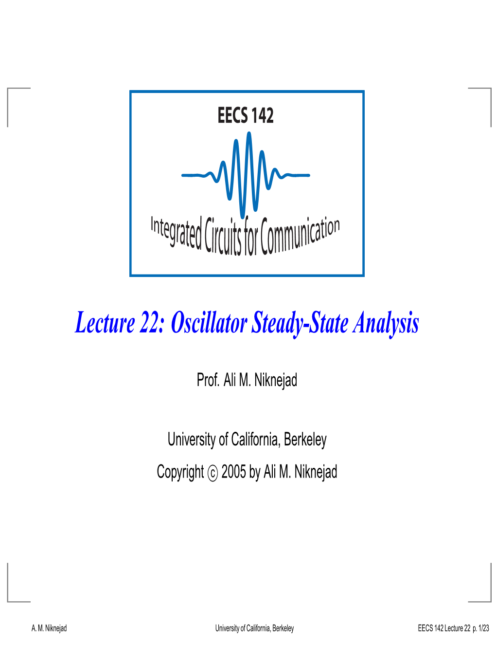 Oscillator Steady-State Analysis