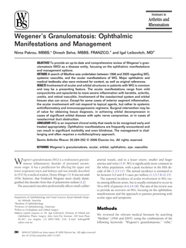 Wegener's Granulomatosis