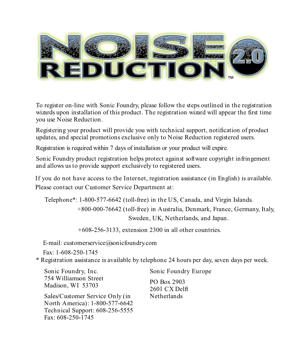 Noise Reduction User Manual