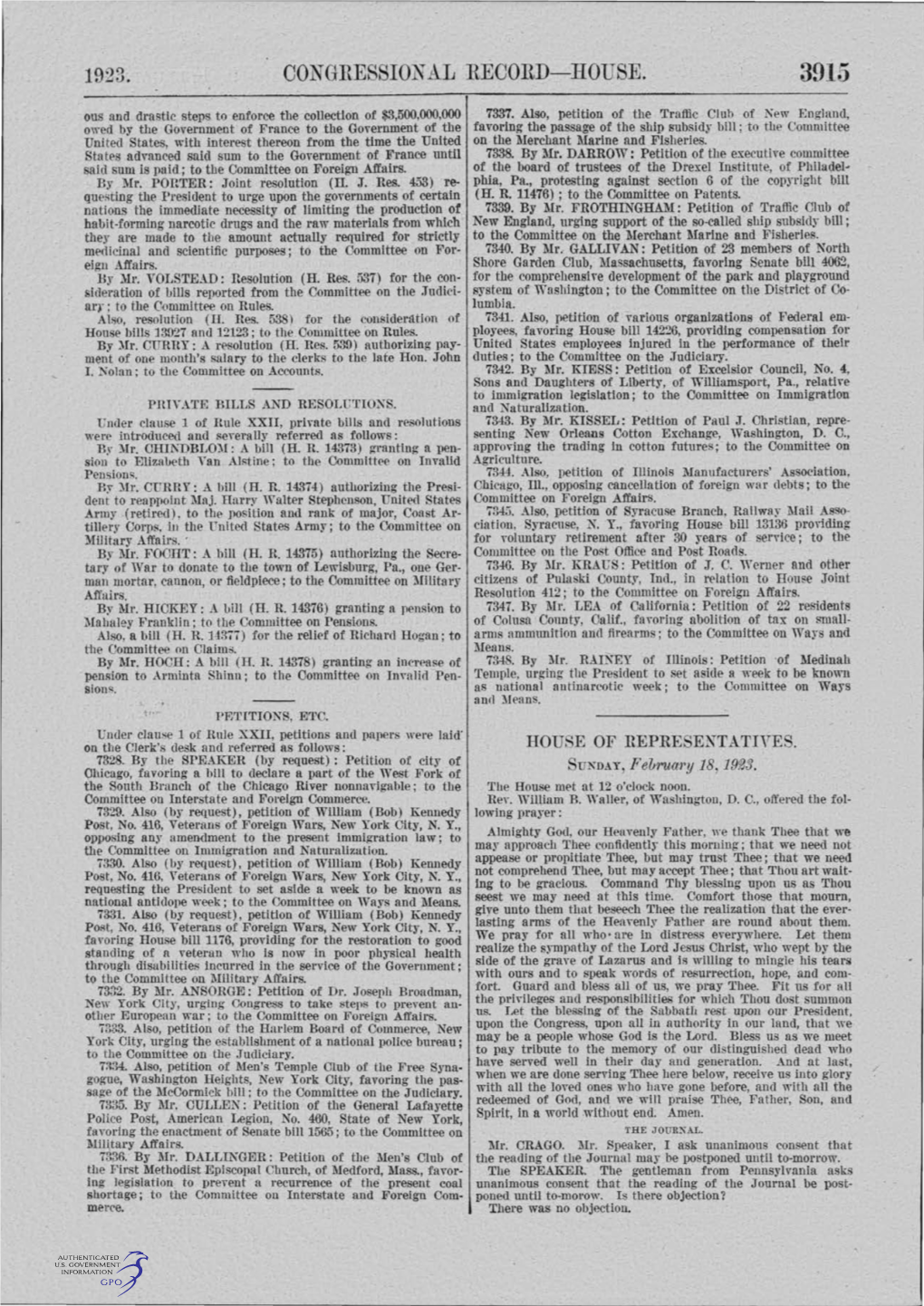 1923. CONGRESSION Tl RECORD-HOUSE. 3915 Ous and Drastic Steps to Enforce the Collection of $3,500,000,000 7337