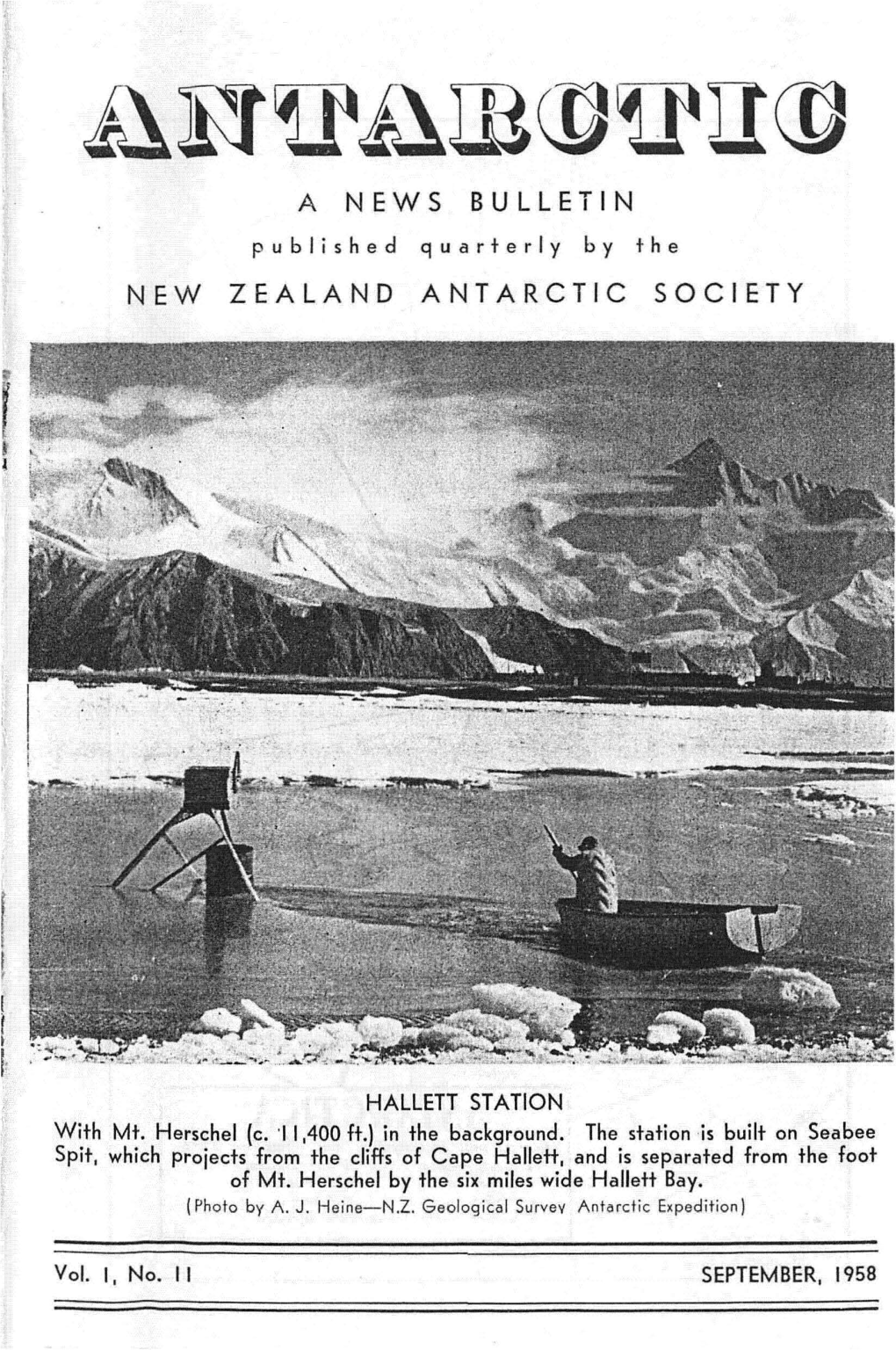 A News Bulletin New Zealand Antarctic Society