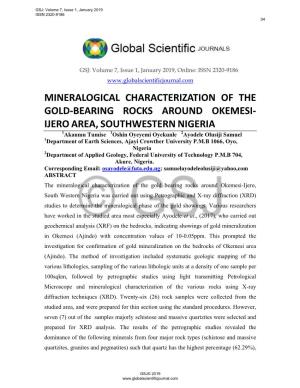 Mineralogical Characterization of The