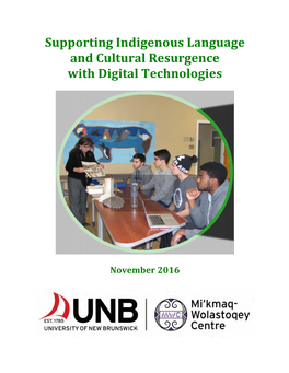 Supporting Indigenous Language and Cultural Resurgence with Digital Technologies