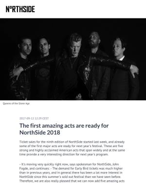 The First Amazing Acts Are Ready for Northside 2018