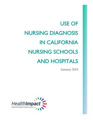 Use of Nursing Diagnosis in CA Nursing Schools