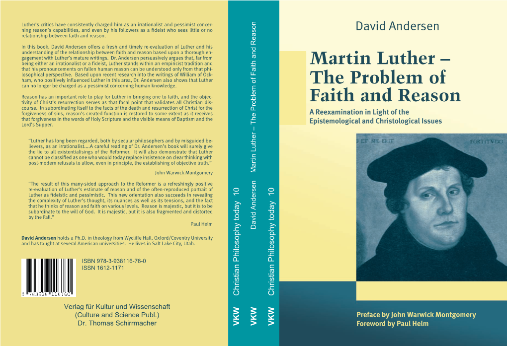 Martin Luther – the Problem of Faith and Reason