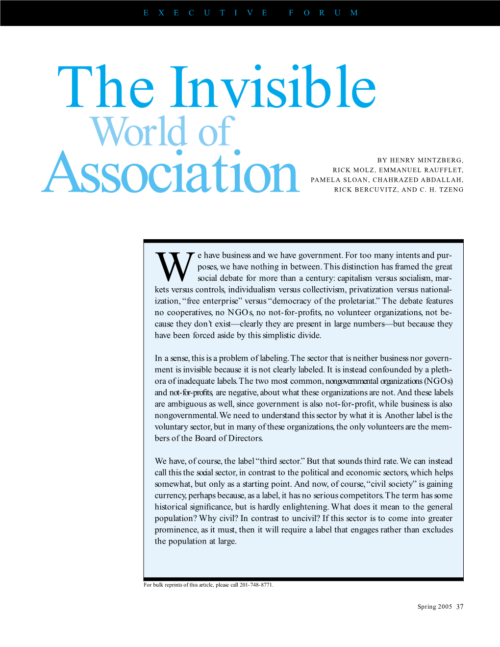 The Invisible World of Association