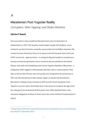 Macedonia's Post-Yugoslav Reality
