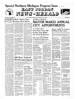 East Jordan, Michigan, Thursday, May 6, 1954 Ten Cents