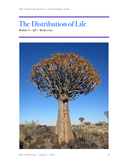 Biodiversity Module 3 • the Distribution of Life