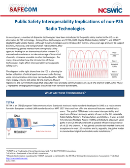 Public Safety Interoperability Implications of Non-P25 Radio Technologies