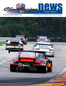 Pca Club Racing Newsletter Sponsored by Porsche