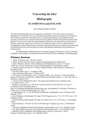 Bibliography SCANDINAVIA and ICELAND