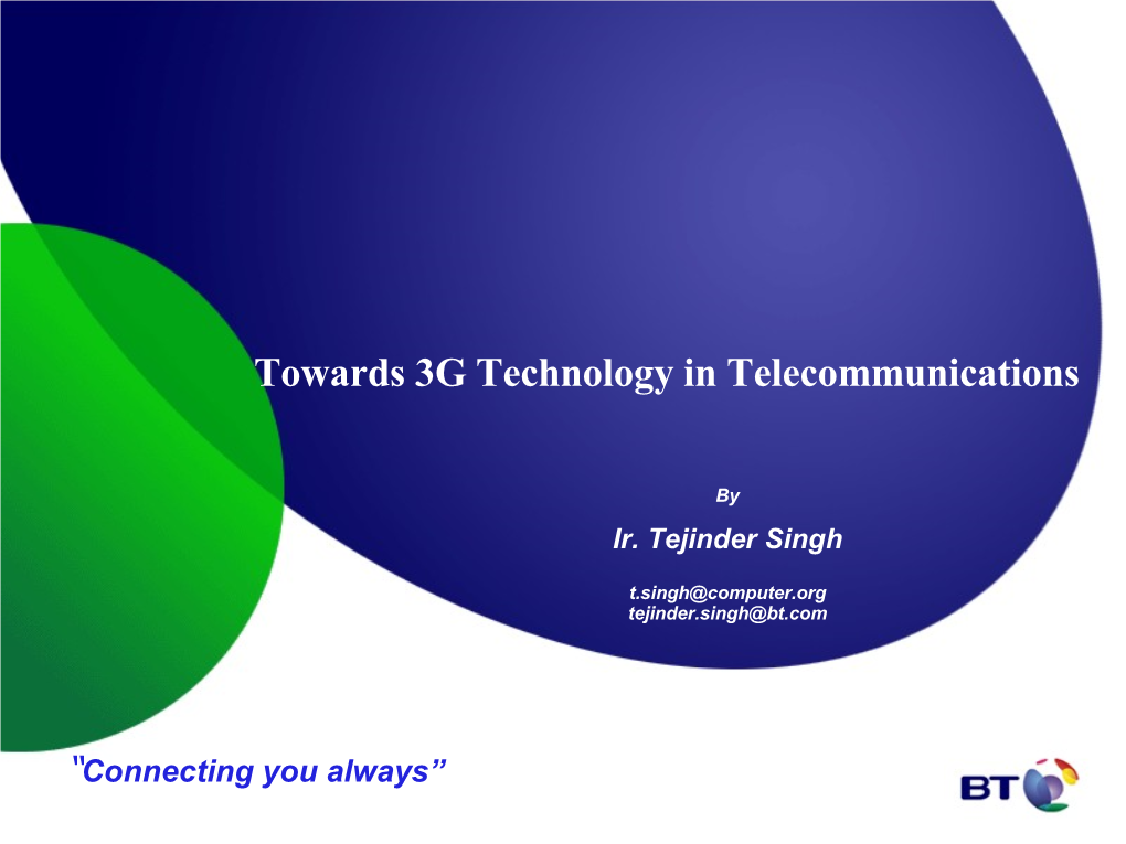 Towards 3G Technology in Telecommunications