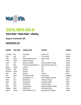 DIGITAL MEDIA ASIA 09 Online Media * Mobile Media * Ereading