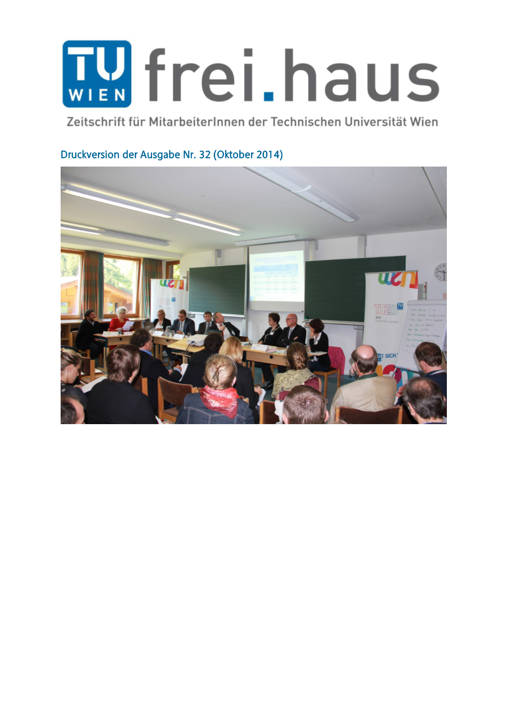 Druckversion Der Ausgabe Nr. 32 (Oktober 2014)