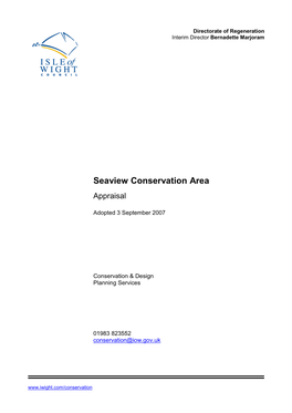 Seaview Conservation Area Character Appraisal