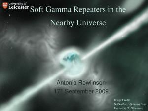 Soft Gamma Repeaters in the Nearby Universe