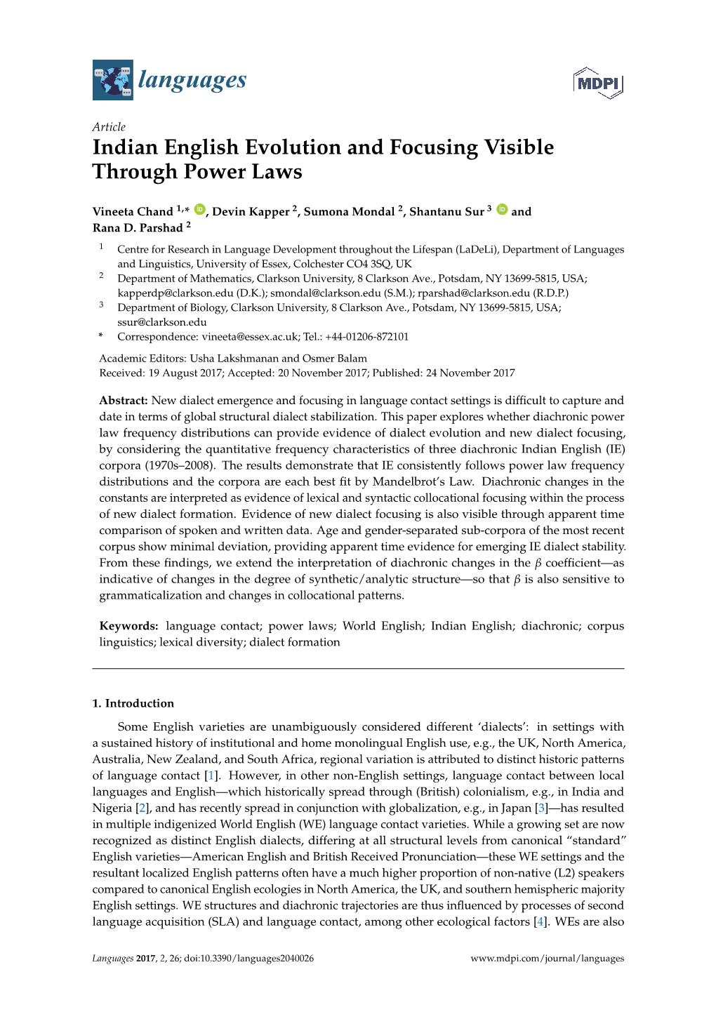 Indian English Evolution and Focusing Visible Through Power Laws