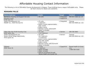 Affordable Housing Contact Information