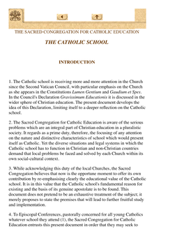 The Catholic School