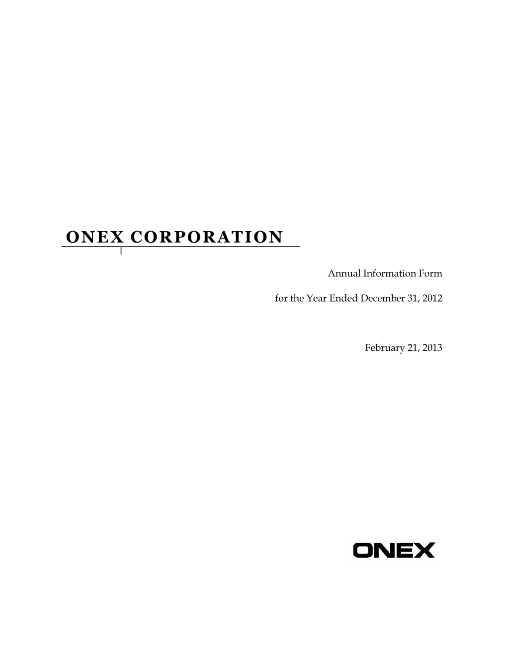 Onex Corporation