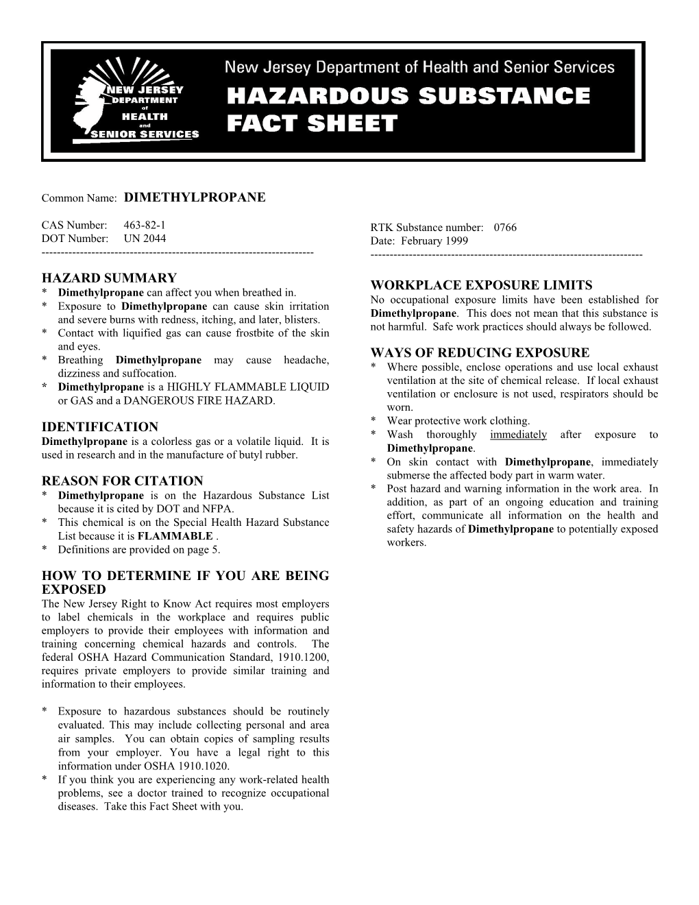 DIMETHYLPROPANE CAS Number