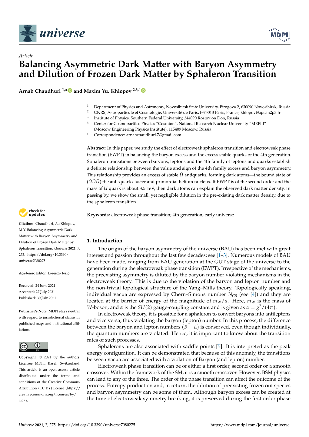 Balancing Asymmetric Dark Matter with Baryon Asymmetry and Dilution of Frozen Dark Matter by Sphaleron Transition