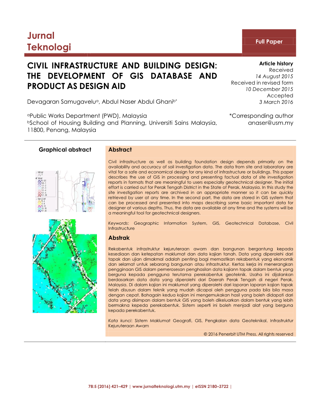 Template for for the Jurnal Teknologi