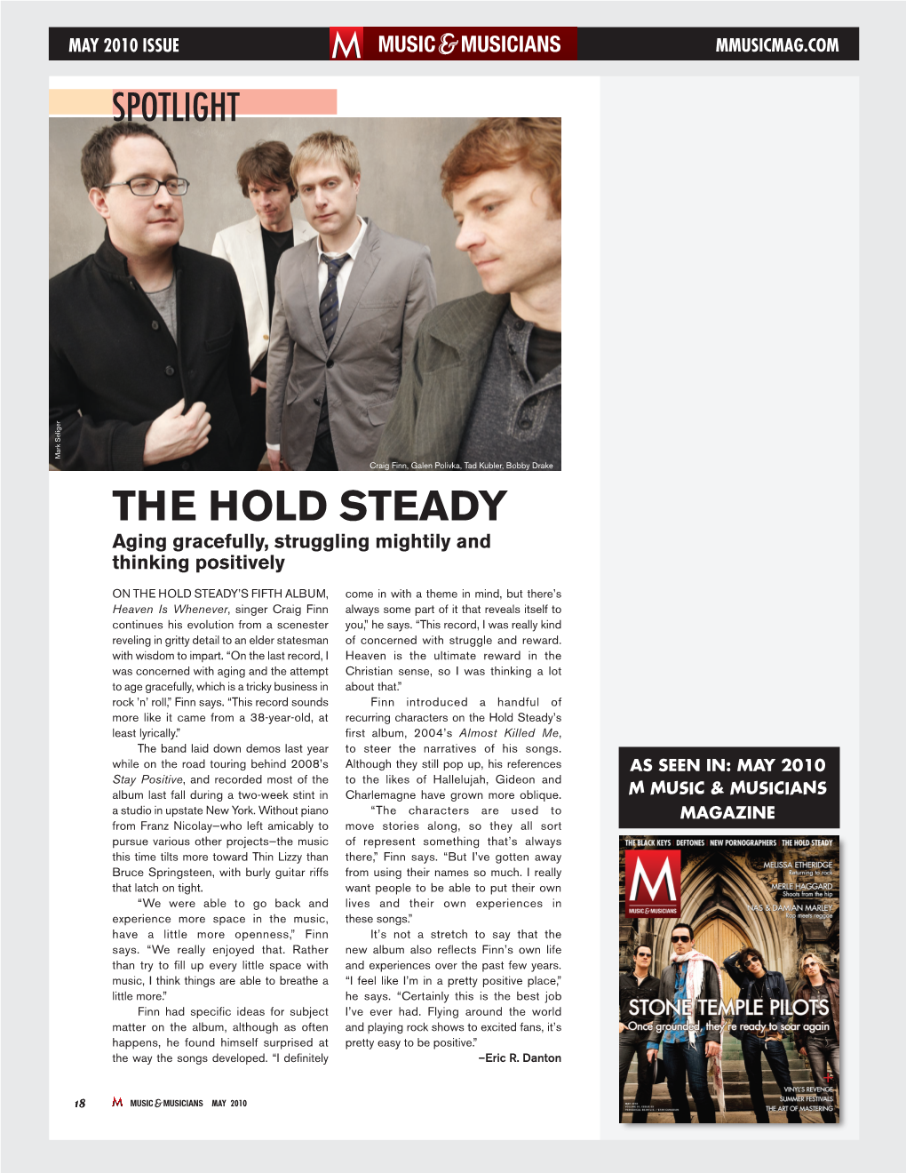 THE Hold Steady Come Visit: Lou Russo Aging Gracefully, Struggling Mightily And